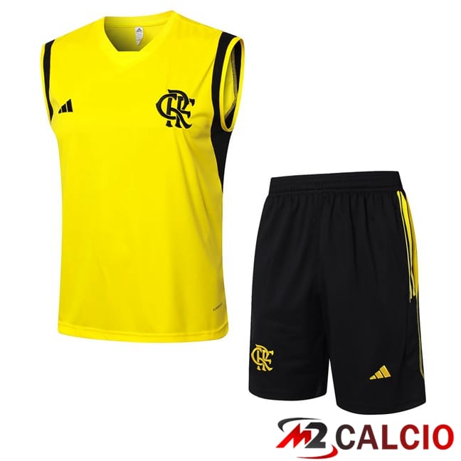 Canotta Allenamento Flamengo + Pantaloncini Giallo 2024/2025