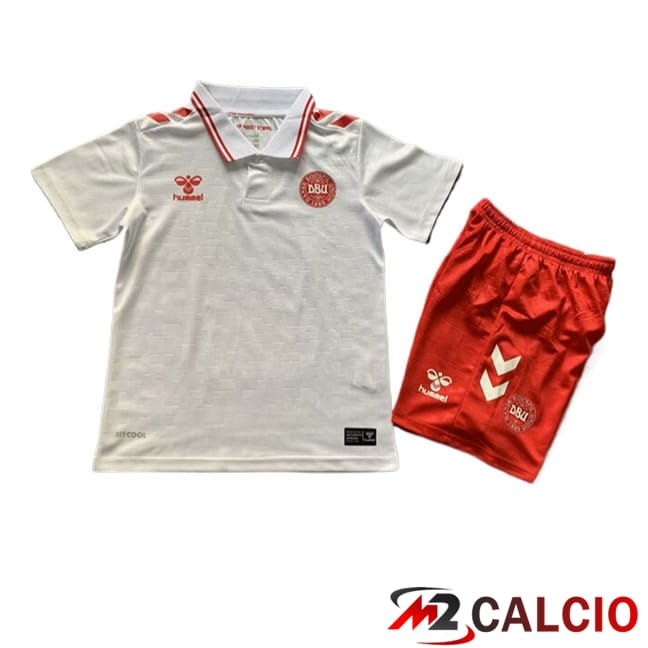 Maglie Calcio Danimarca Bambino Seconda UEFA Euro 2024