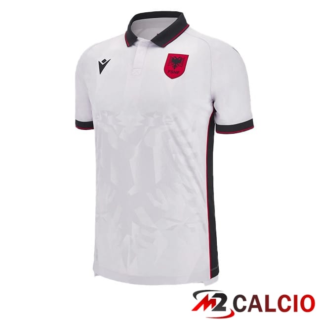 Maglie Calcio Albania Seconda Bianco UEFA Euro 2024