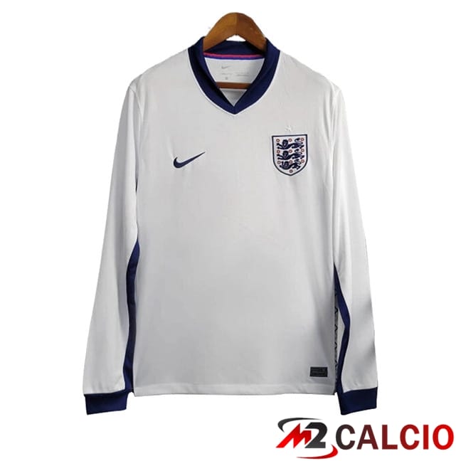 Maglie Calcio Inghilterra Prima Manica Lunga UEFA Euro 2024