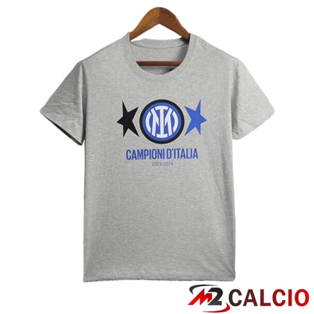 Maglie Calcio Inter Milan T-Shirt Champion 2 Grigio 2023/2024