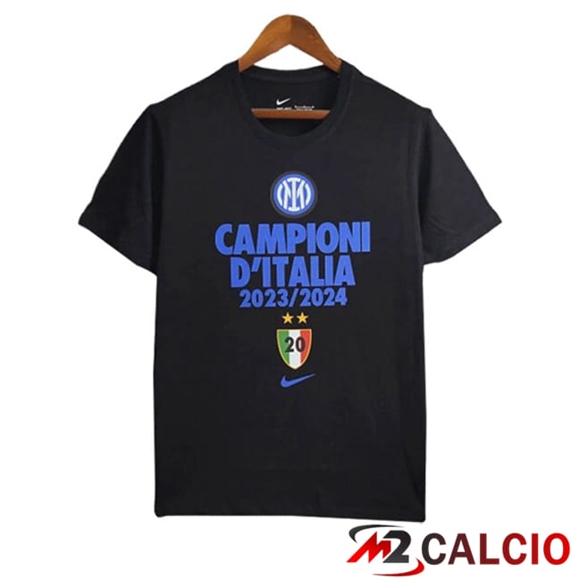 Maglie Calcio Inter Milan T-Shirt Champion Nero 2023/2024