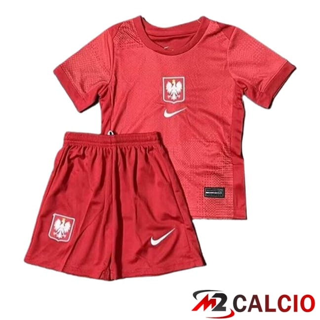 Maglie Calcio Polonia Bambino Seconda UEFA Euro 2024