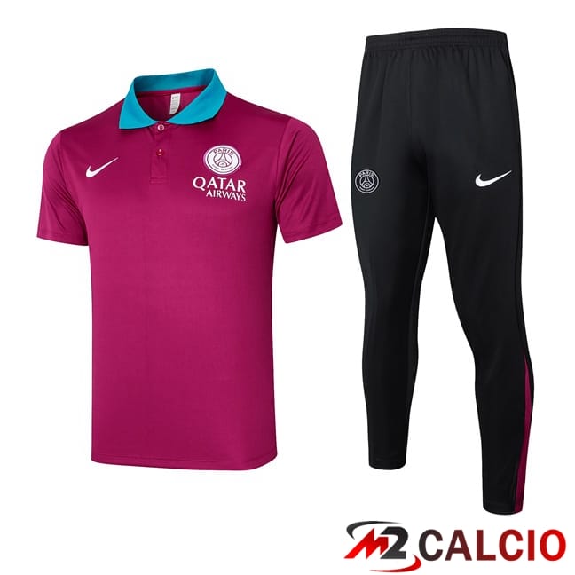 Insieme Maglia Polo Paris PSG + Pantaloni Viola 2024/2025