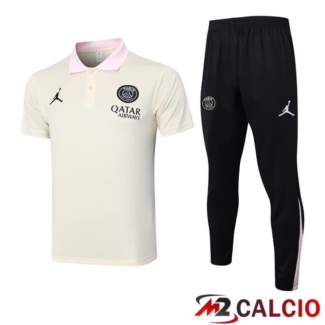 Insieme Maglia Polo Paris PSG + Pantaloni Giallo 2024/2025