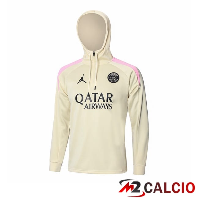 Felpa Con Cappuccio JORDAN Paris PSG Giallo 2024/2025