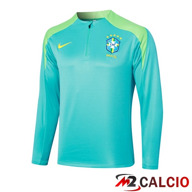 Felpa Allenamento Brasile Verde 2024/2025
