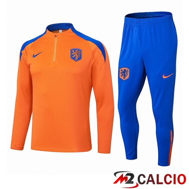 Insieme Tuta Calcio Paesi Bassi Arancia 2024/2025