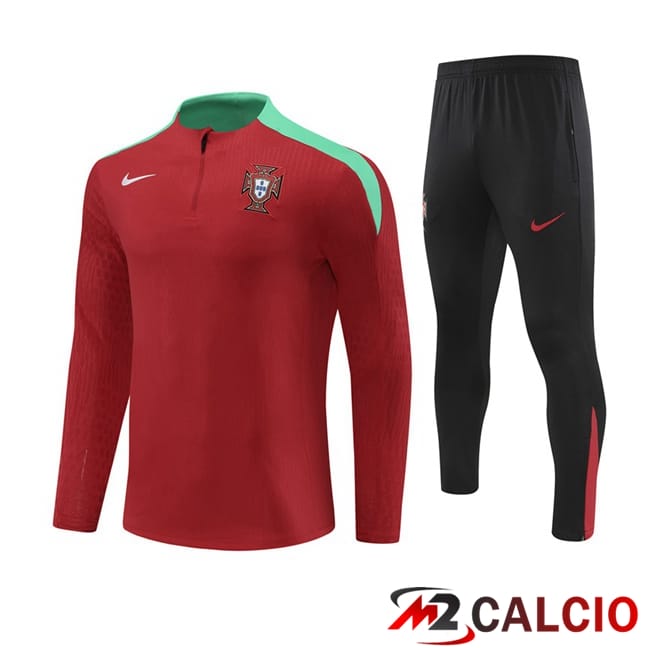 Insieme Tuta Calcio Portogallo Rosso 2024/2025