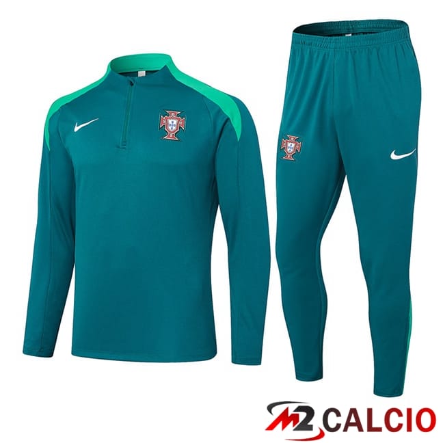 Insieme Tuta Calcio Portogallo Verde 2024/2025