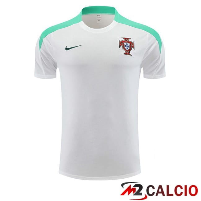 T Shirt Allenamento Portogallo Bianco 2024/2025