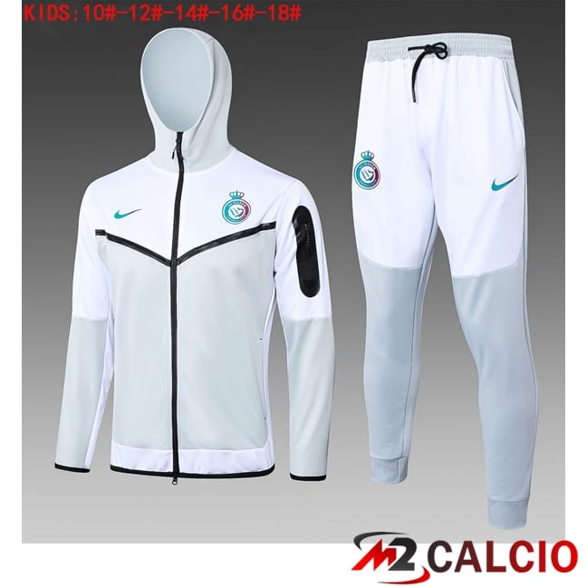 Insieme Giacca Con Cappuccio Tuta Al-Nassr FC Bambino Bianco 2024/2025