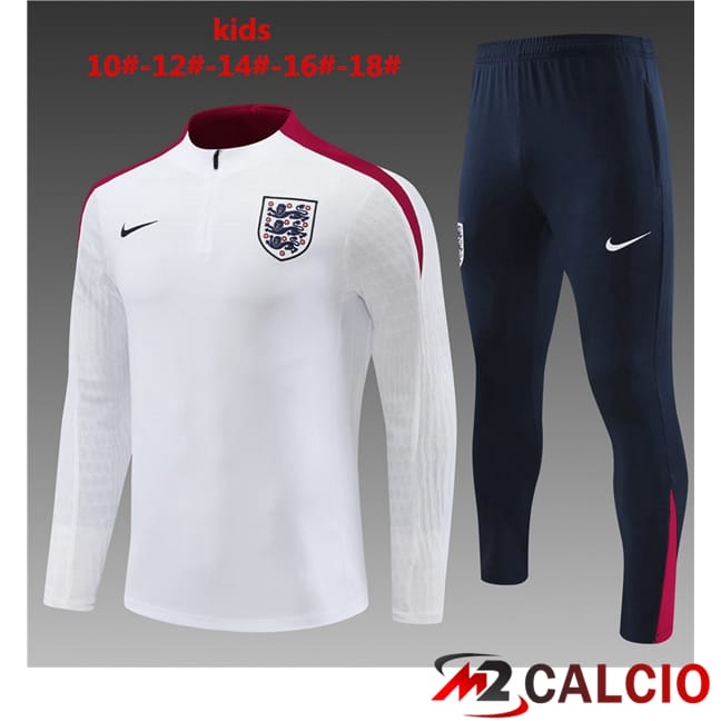 Insieme Tuta Calcio Inghilterra Bambino Bianco 2024/2025