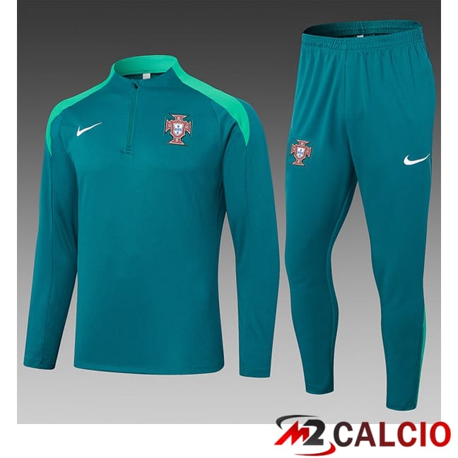 Insieme Tuta Calcio Portogallo Bambino Verde 2024/2025