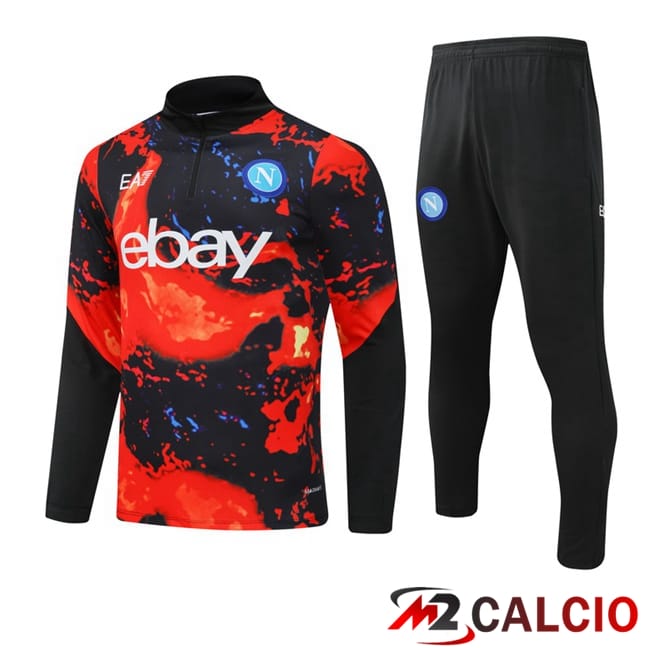 Insieme Tuta Calcio SSC Napoli Rosso Nero 2024/2025