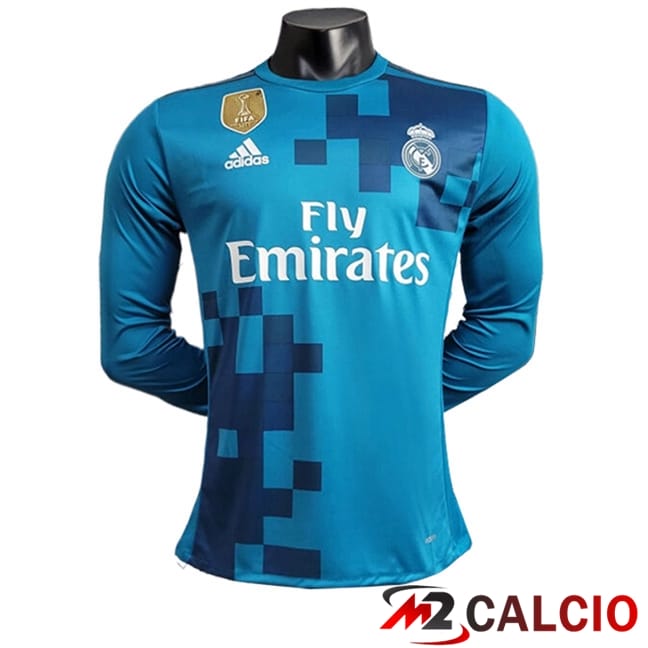 Maglie Calcio Real Madrid Retro Seconda 2 Manica Lunga 2017/2018