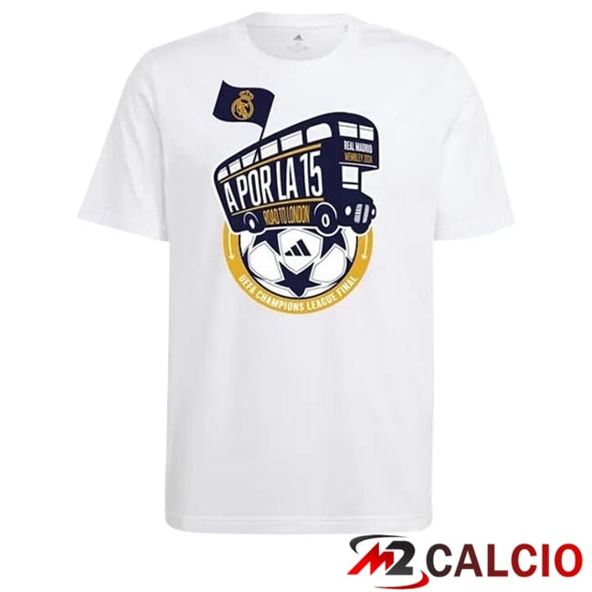 Maglie Calcio Real Madrid T-Shirt Cotton Bianco 2024/2025
