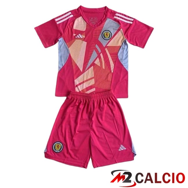 Maglie Calcio Scozia Bambino Portiere Rosa UEFA Euro 2024