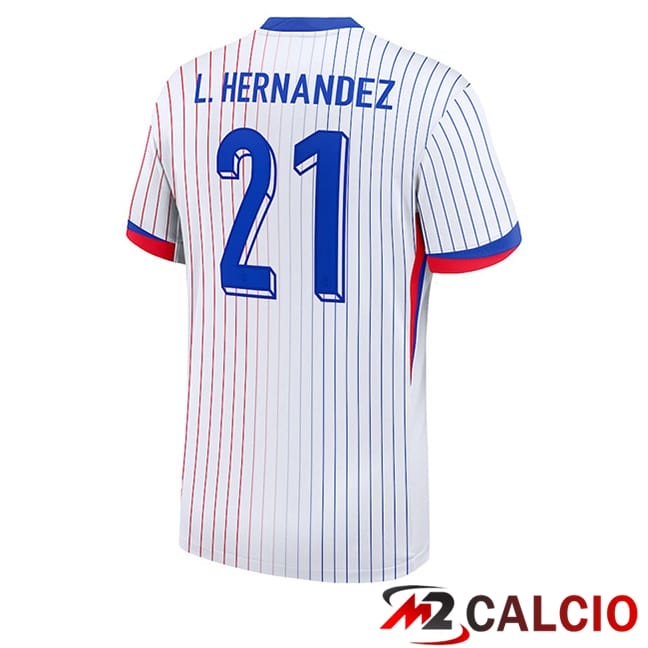 Maglie Calcio Francia (L.HERNANDEZ 21) Seconda UEFA Euro 2024