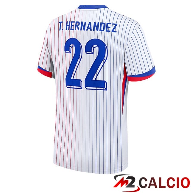 Maglie Calcio Francia (T.HERNANDEZ 22) Seconda UEFA Euro 2024