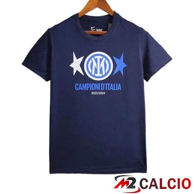 Maglie Calcio Inter Milan T-Shirt Champion 2 Blu Marino 2023/2024