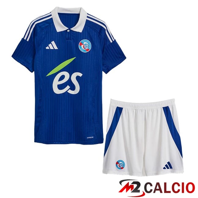 Maglie Calcio RC Strasbourg Alsace Bambino Prima Blu 2024/2025