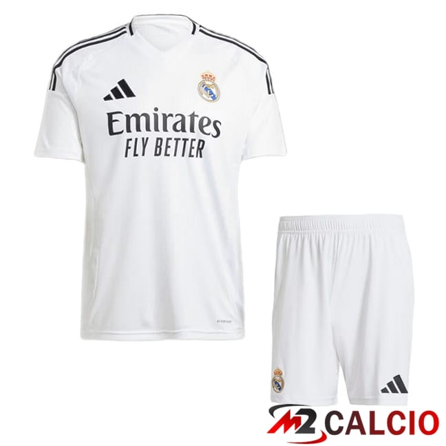 Maglie Calcio Real Madrid Bambino Prima Bianco 2024/2025