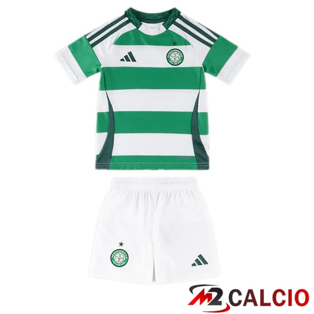 Maglie Calcio Celtic FC Bambino Prima Verde Bianco 2024/2025