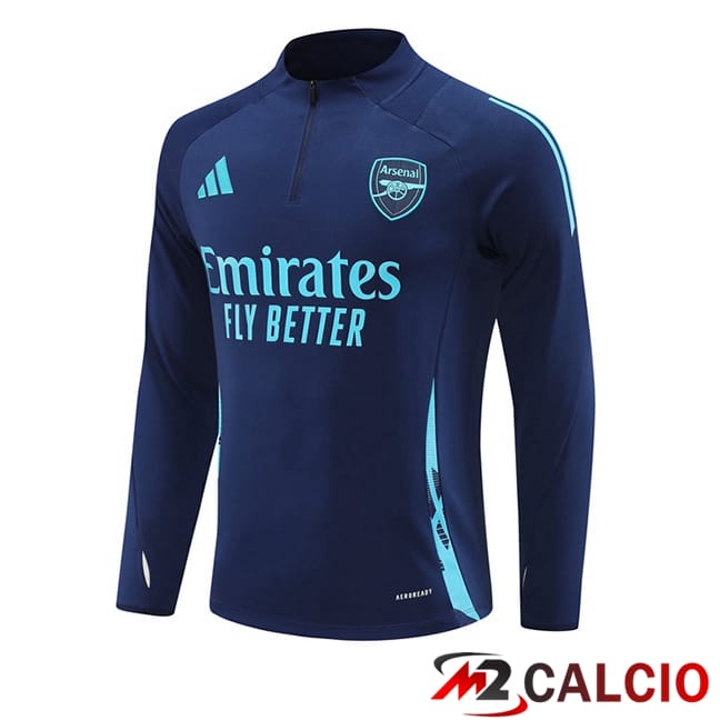 Felpa Allenamento Arsenal Blu Reale 2024/2025