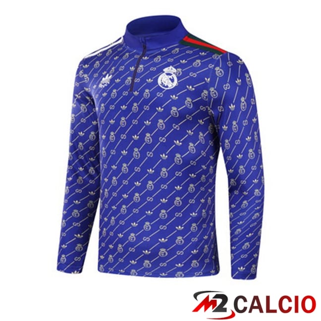 Felpa Allenamento Real Madrid Blu 2024/2025