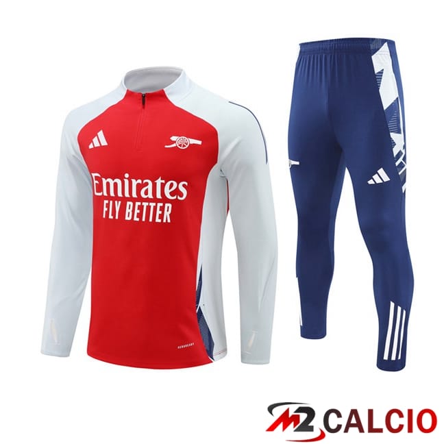 Insieme Tuta Calcio Arsenal Rosso Bianco 2024/2025
