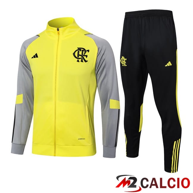 Insieme Tuta Calcio - Giacca Flamengo Giallo 2024/2025