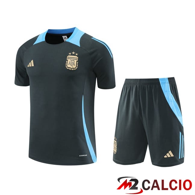 Insieme T Shirt Allenamento Argentina + Pantaloncini Grigio 2024/2025
