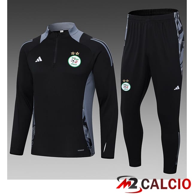 Insieme Tuta Calcio Algeria Bambino Nero 2024/2025