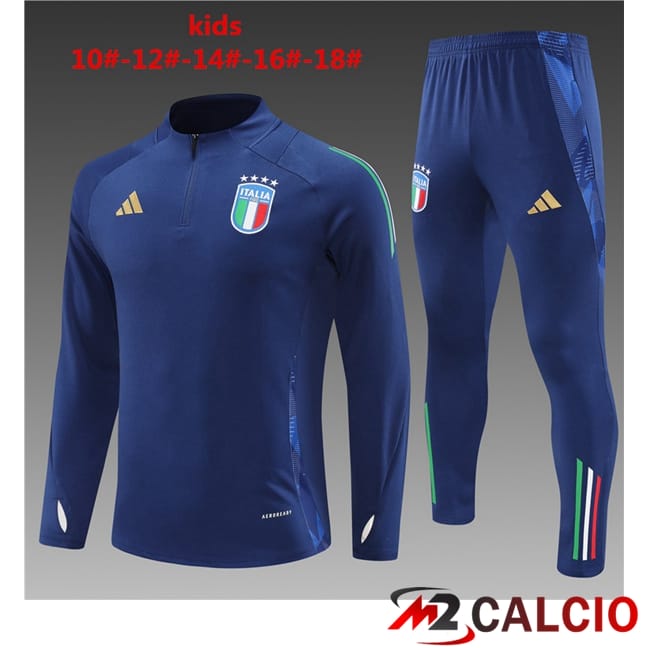 Insieme Tuta Calcio Italia Bambino Blu 2024/2025