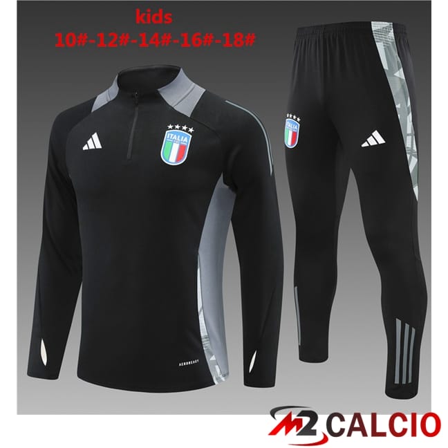 Insieme Tuta Calcio Italia Bambino Nero 2024/2025