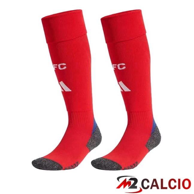Calzini Calcio Arsenal Prima Rosso Bianco 2024/2025