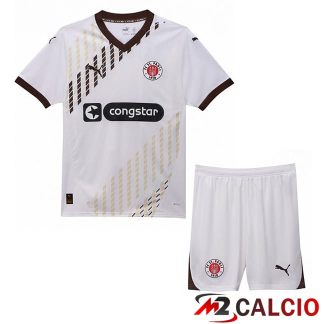 Maglie Calcio FC St. Pauli Bambino Seconda Bianco 2024/2025