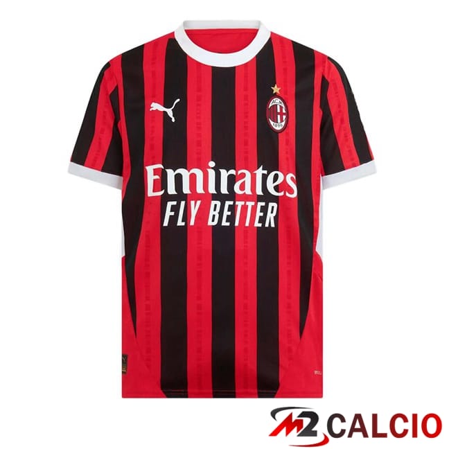 Maglie Calcio AC Milan Prima Rosso Nero 2024/2025