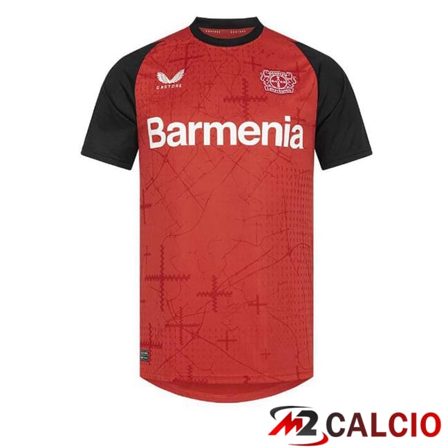 Maglie Calcio Bayer 04 Leverkusen Prima Nero Rosso 2024/2025