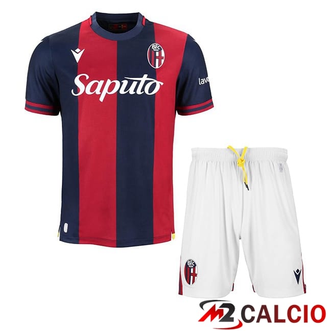 Maglie Calcio Bologna Bambino Prima Blu Rosso 2024/2025