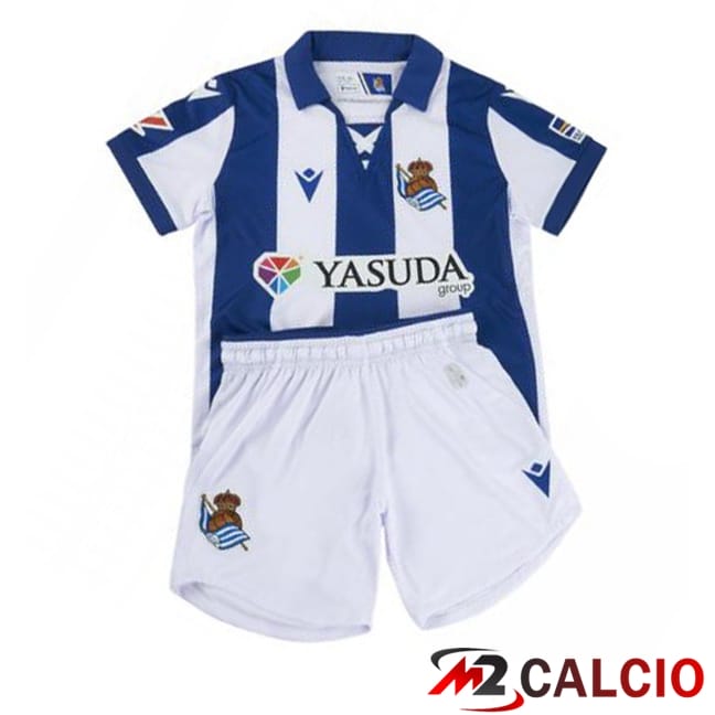 Maglie Calcio Real Sociedad Bambino Prima Blu 2024/2025