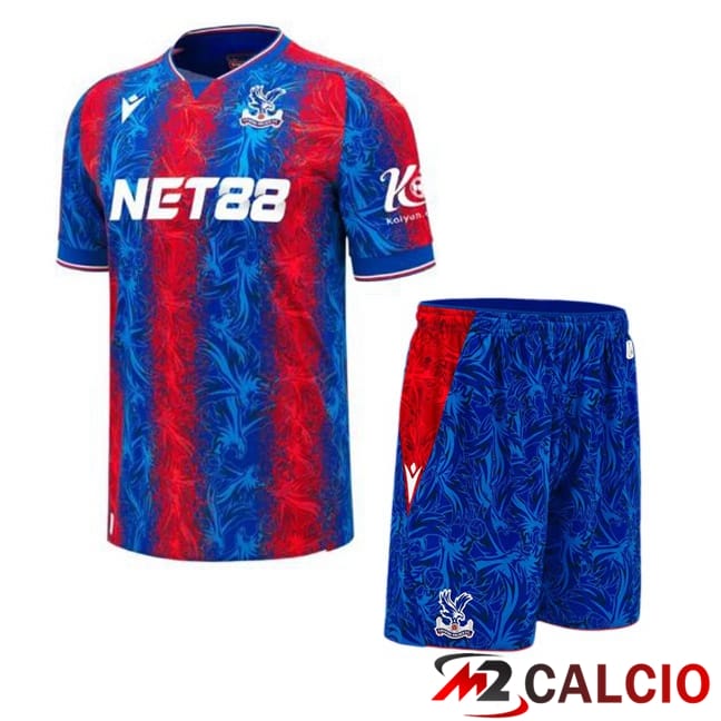 Maglie Calcio Crystal Palace Bambino Prima Rosso Blu 2024/2025