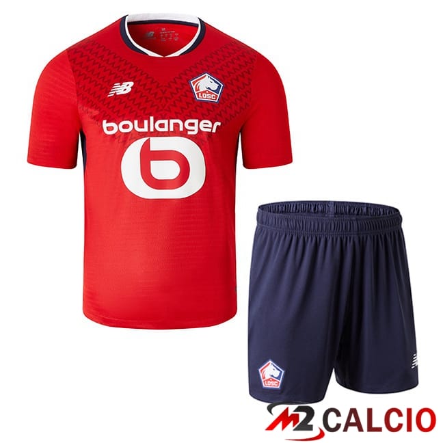 Maglie Calcio Lille OSC Bambino Prima Rosso 2024/2025