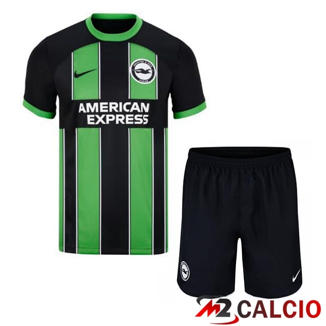 Maglie Calcio FC Brighton Bambino Terza Verde Nero 2024/2025