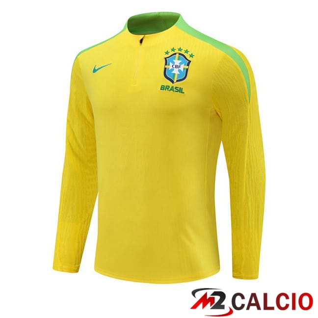 Felpa Allenamento Brasile Giallo 2024/2025
