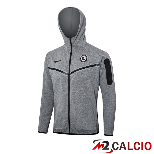 Felpa Con Cappuccio FC Chelsea Grigio 2024/2025