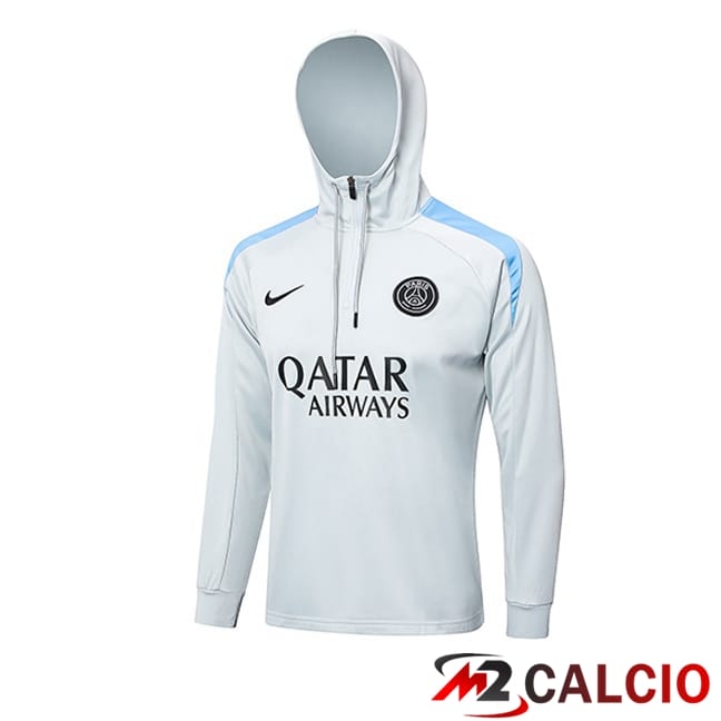 Felpa Con Cappuccio Paris PSG Bianco 2024/2025