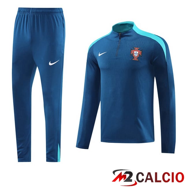 Insieme Tuta Calcio Portogallo Blu Reale 2024/2025