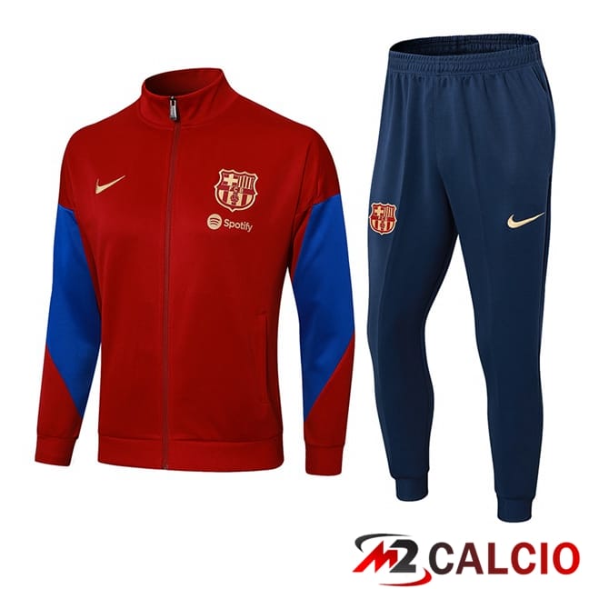 Insieme Tuta Calcio - Giacca FC Barcellona Rosso 2024/2025